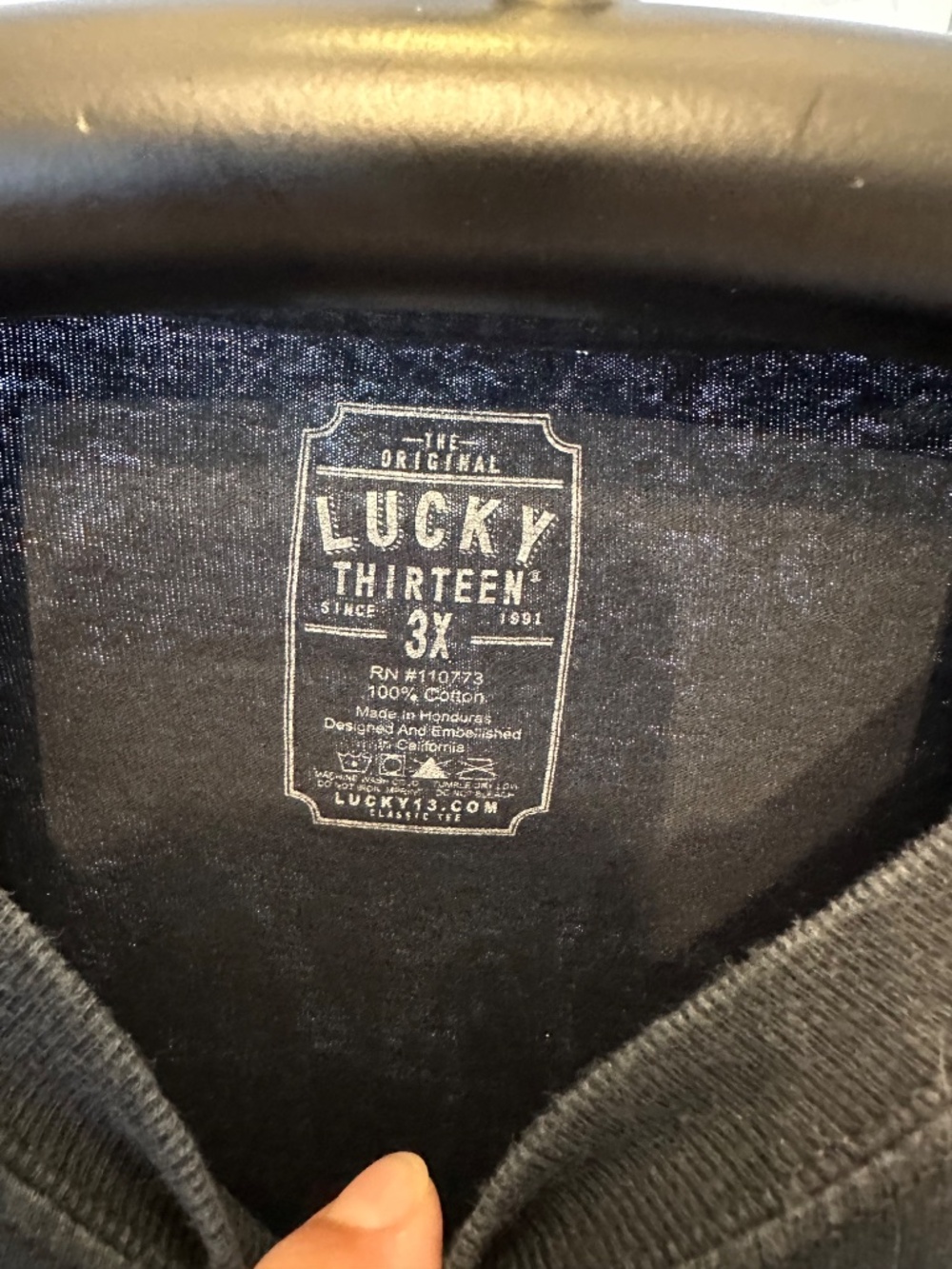 Lucky 13 Mens 3XL Black T-Shirt - Picture 3 of 8